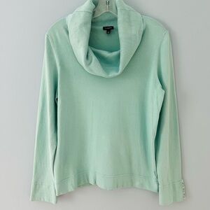 Talbots Light Teal Women's Cowl Neck Sweater
